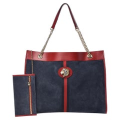 Gucci Rajah Large Suede Shopper Bag & Pouch