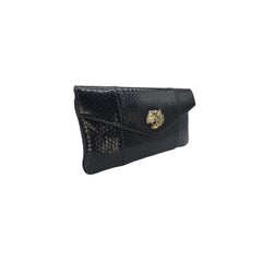Gucci Rajah Python Clutch Bag with Tiger Head