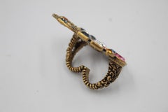 Gucci Rajah ring worn on 2 fingers
