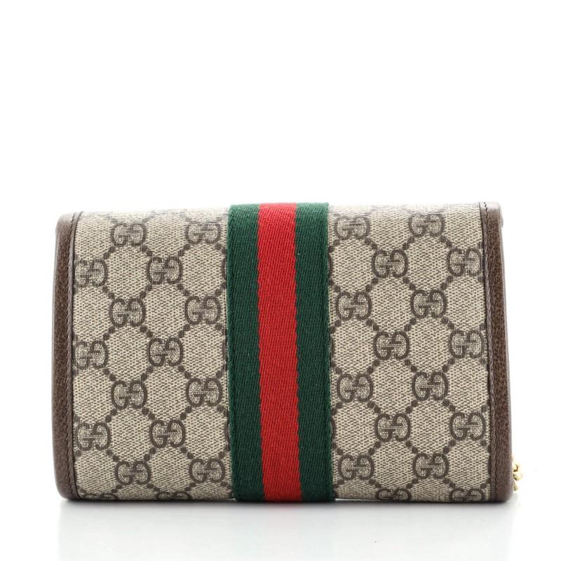 Gucci Rajah Web Chain Shoulder Bag GG Coated Canvas Mini In Good Condition In NY, NY