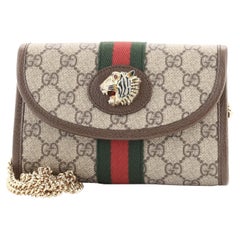 Gucci Rajah Web Chain Shoulder Bag GG Coated Canvas Mini