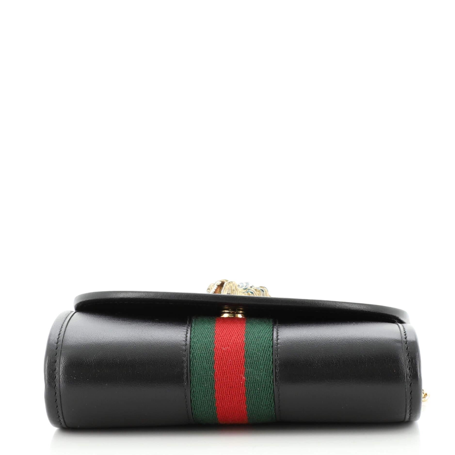 Women's or Men's Gucci Rajah Web Chain Shoulder Bag Leather Mini