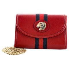 Gucci Rajah Web Chain Shoulder Bag Leather Mini