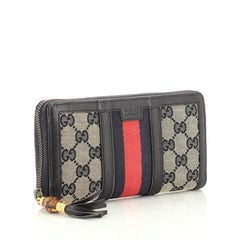 Gucci Rania Web Zip Around Wallet GG Canvas