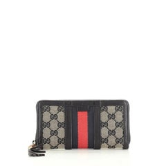 Gucci Rania Web Zip Around Wallet GG Canvas