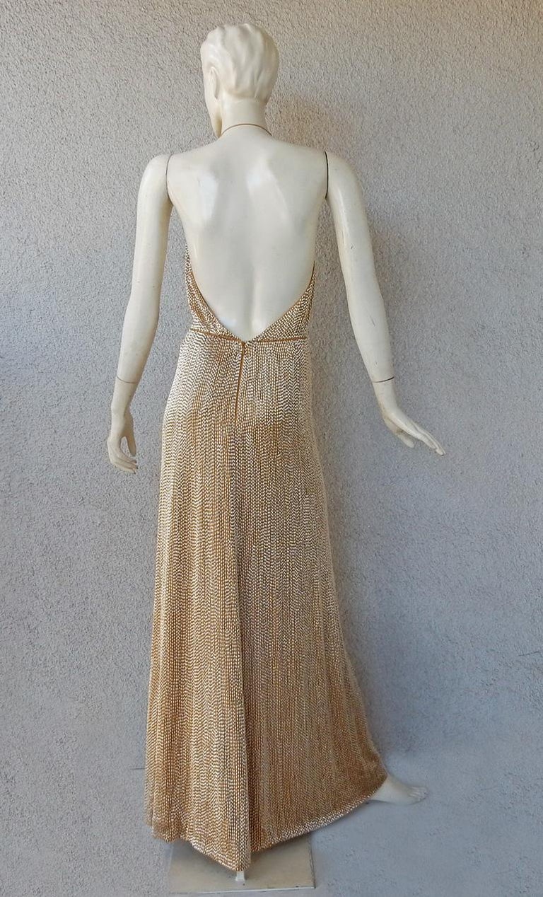 Gucci Rare 2006 Runway Shimmery Opulence Gold Beaded Gown