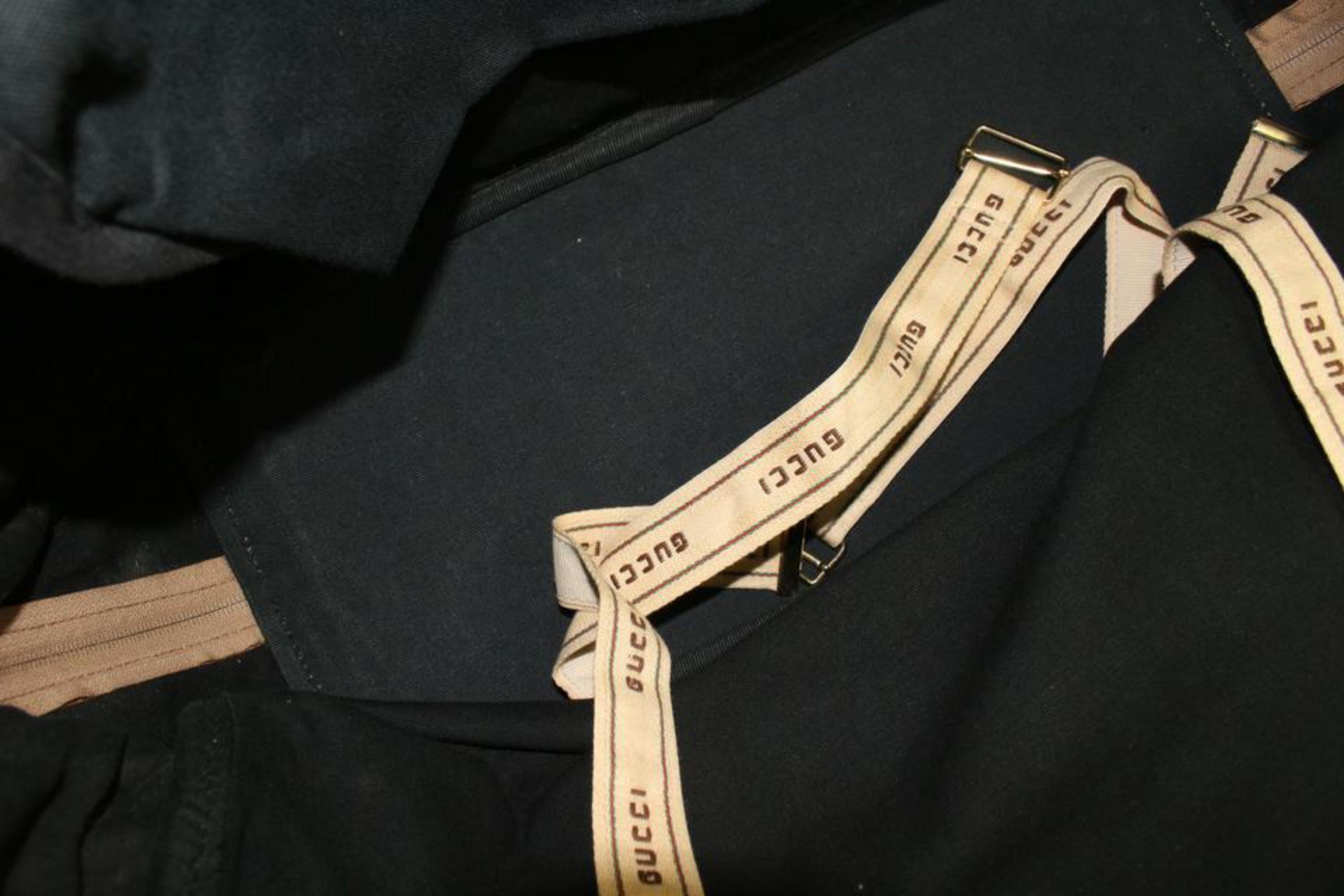 Gucci Rare Black Monogram Web Suitcase Luggage Duffle Travel 40g824s In Good Condition In Dix hills, NY