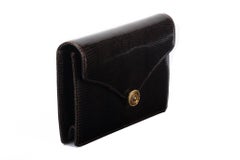 Gucci Rare Brown Lizard Clutch & Wallet