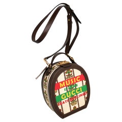 Gucci Rare Centennial 100 Canvas "Music Is Mine" Trunk Top Handle Bag