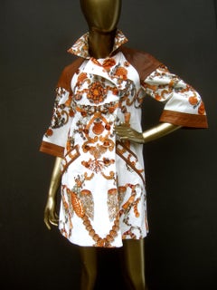 Gucci Rare Cotton & Leather Trim Sea Life Jacket Size 38 c 1990s