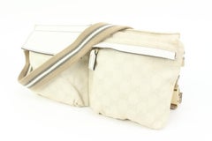 Gucci Rare Cream Monogram FF Belt Bag Fanny Pack Waist Pouch 51g325s