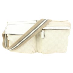 Gucci Rare Cream Monogram FF Belt Bag Fanny Pack Waist Pouch 51g325s