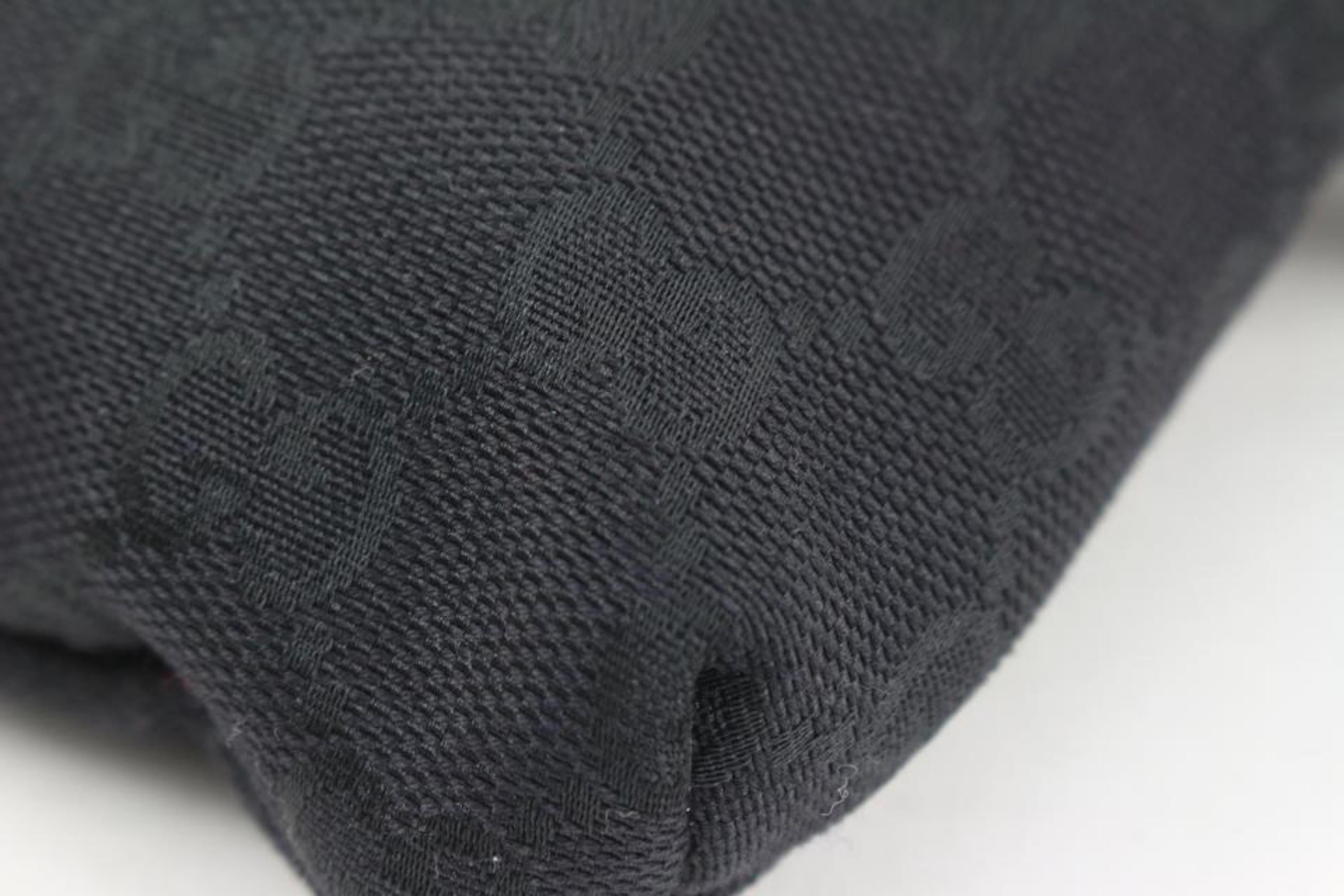 Gucci Rare Discontinued Black Monogram GG Web Belt Bag Fanny Pack 22g131s 3