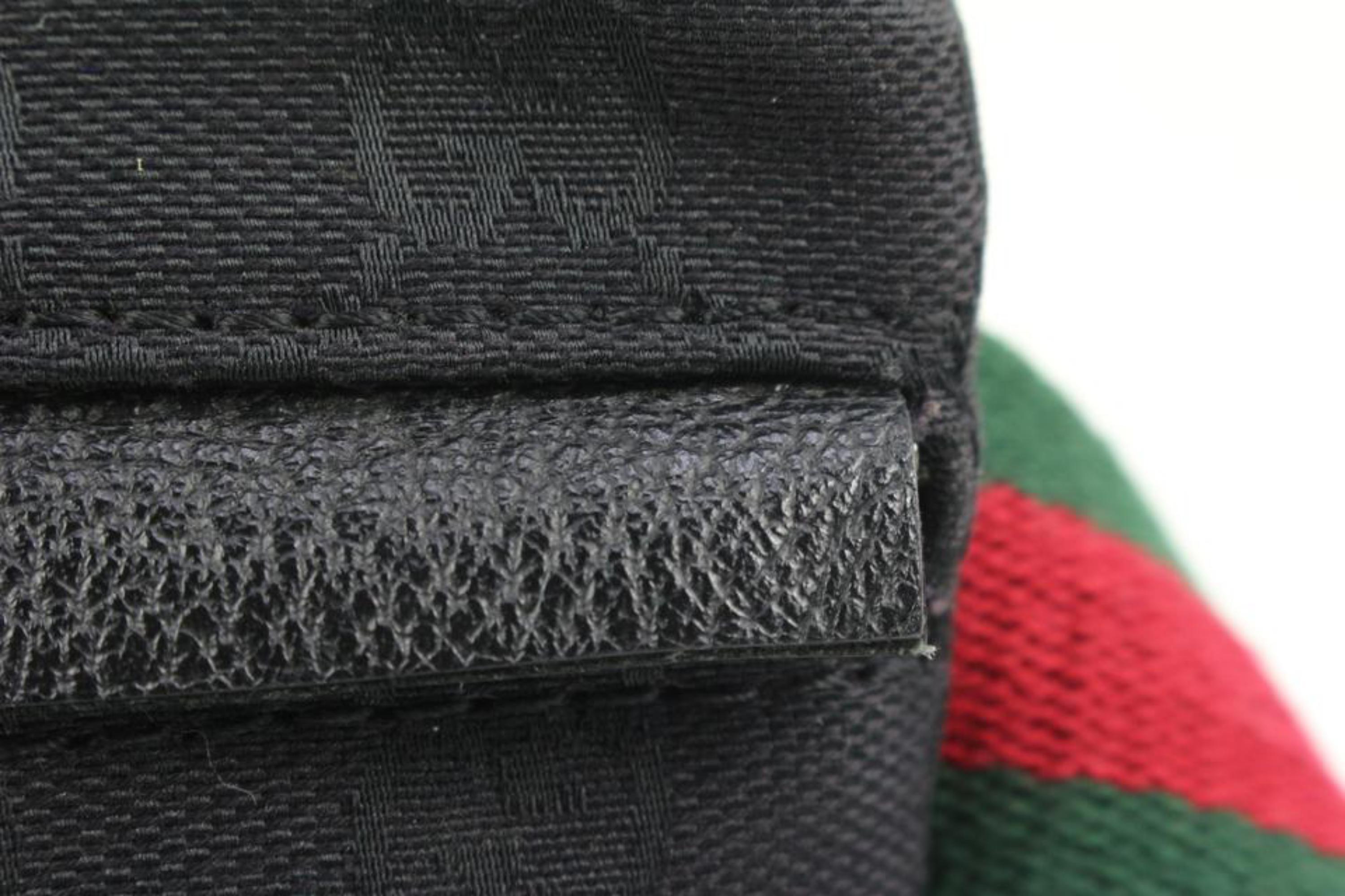 Gucci Rare Discontinued Black Monogram GG Web Belt Bag Fanny Pack 22g131s 4