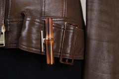 Giacca in pelle rara di Gucci