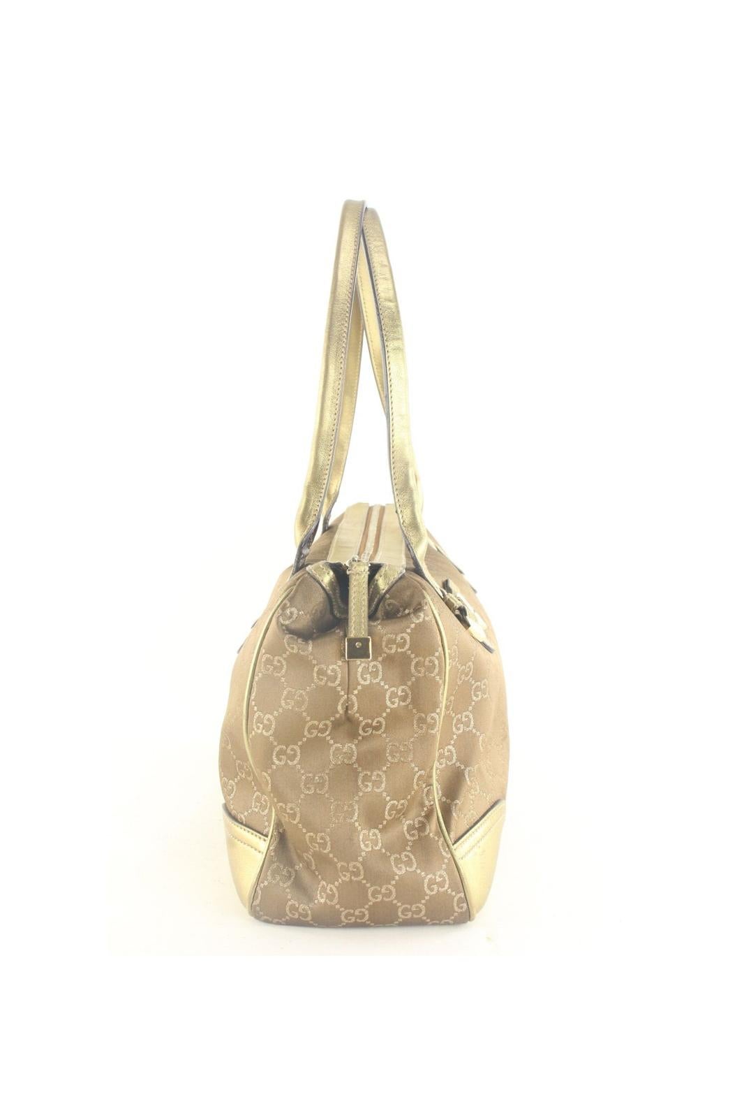 Gucci Rare Metallic Bronze Gold Shoulder Bag 3GK1012K For Sale 2