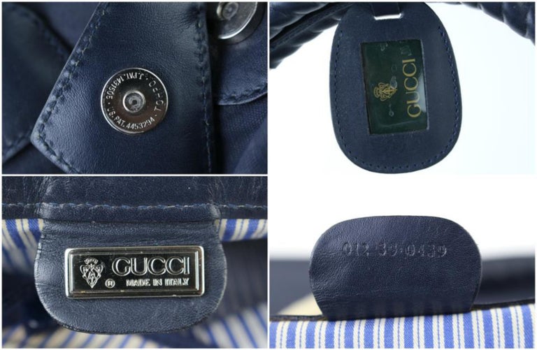 Gucci ( Rare ) Nautical Rope Duffle 222754 Navy Blue Canvas  display picture 2