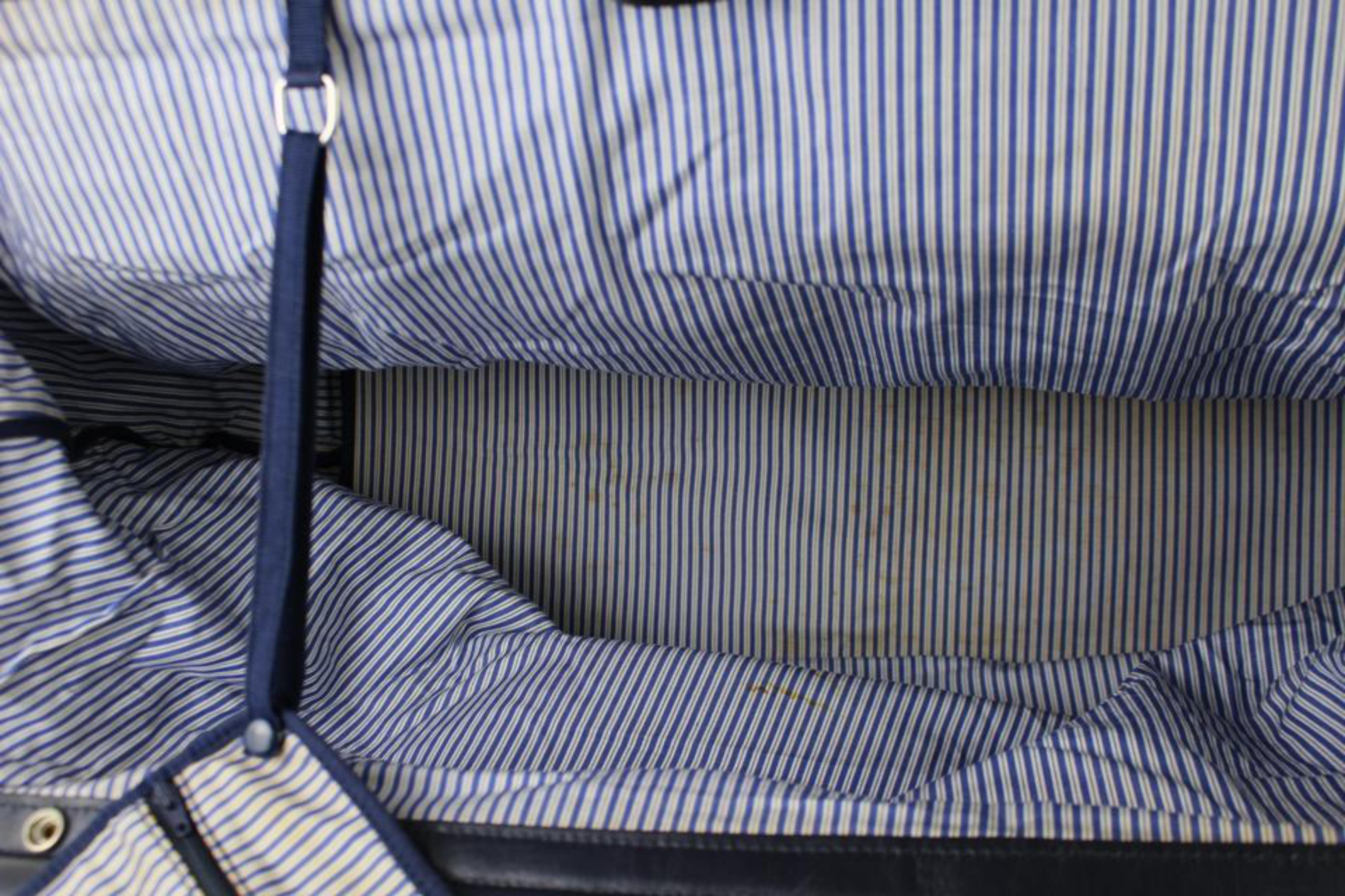 Gucci ( Rare ) Nautical Rope Duffle 222754 Navy Blue Canvas Weekend/Travel Bag In Good Condition In Forest Hills, NY