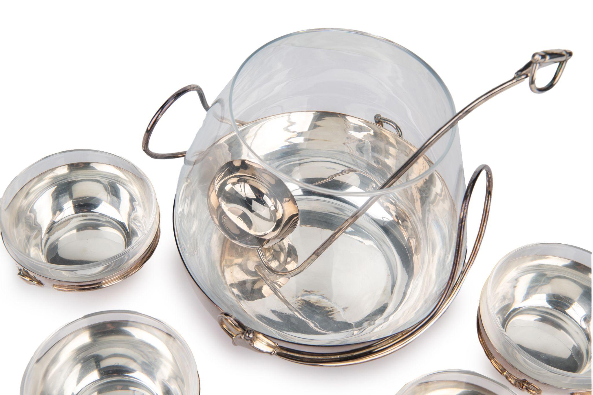Gucci Rare Silver Crystal Punch Set In Excellent Condition For Sale In West Hollywood, CA