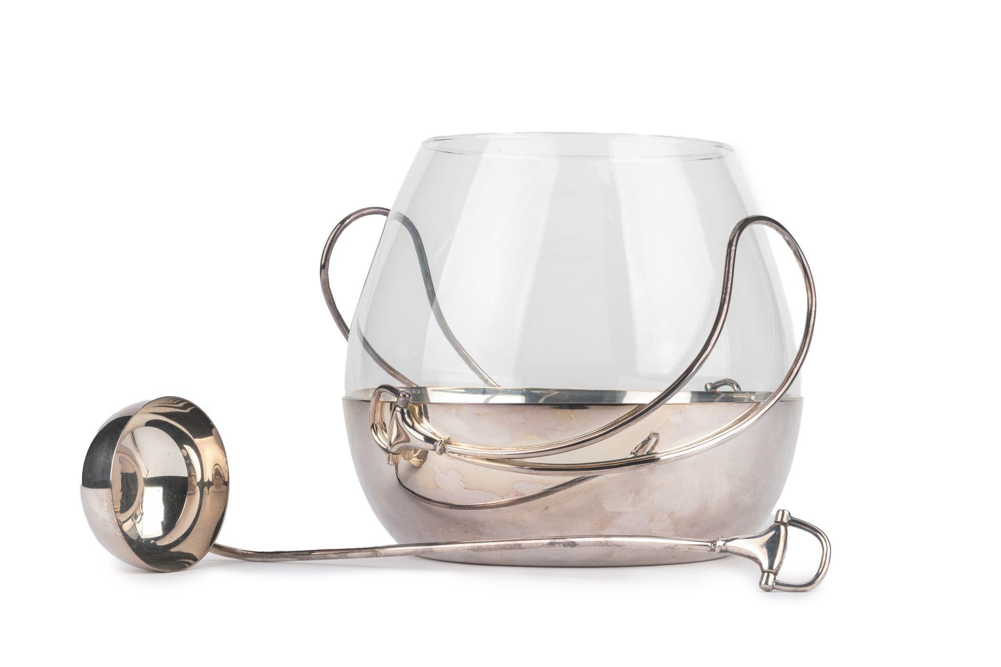 Gucci Rare Silver Crystal Punch Set For Sale 1