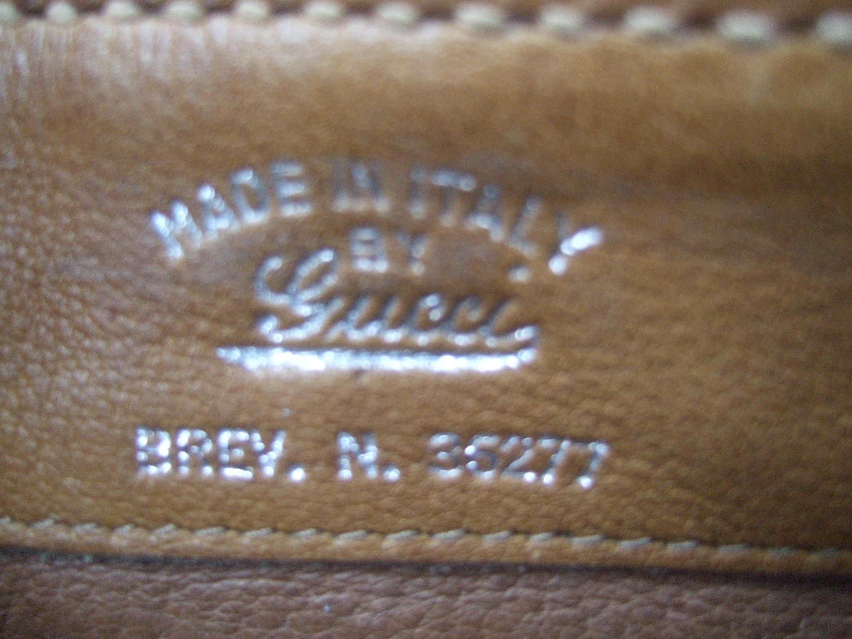 Gucci Rare Sterling Silver Tiger Emblem Suede Shoulder Bag c 1970s 8