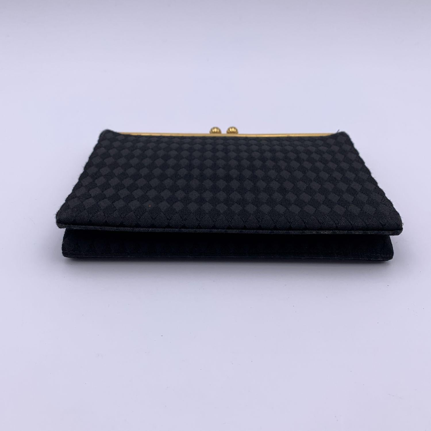 Gucci Rare Vintage Black Satin Evening Bag Clutch Handbag 1
