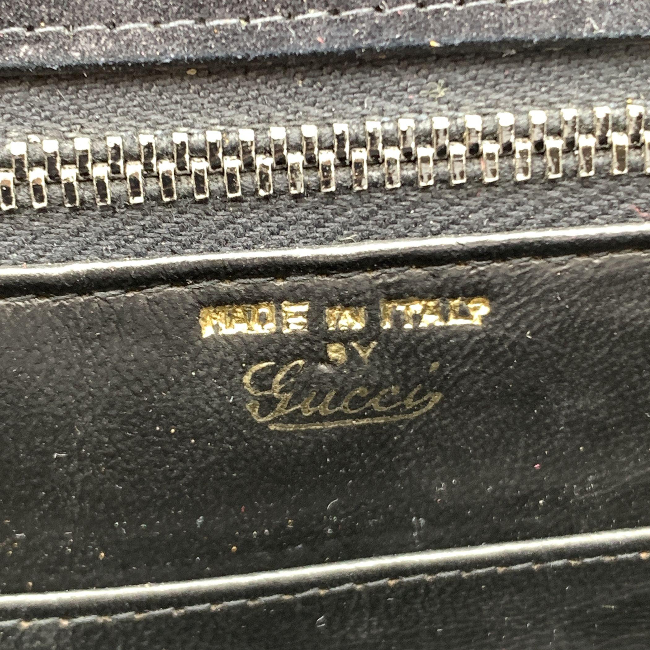 Gucci Rare Vintage Black Suede Horse Head Flap Shoulder Bag 1