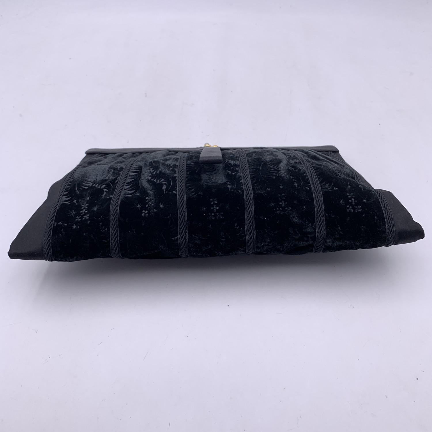 black velvet clutch evening bag