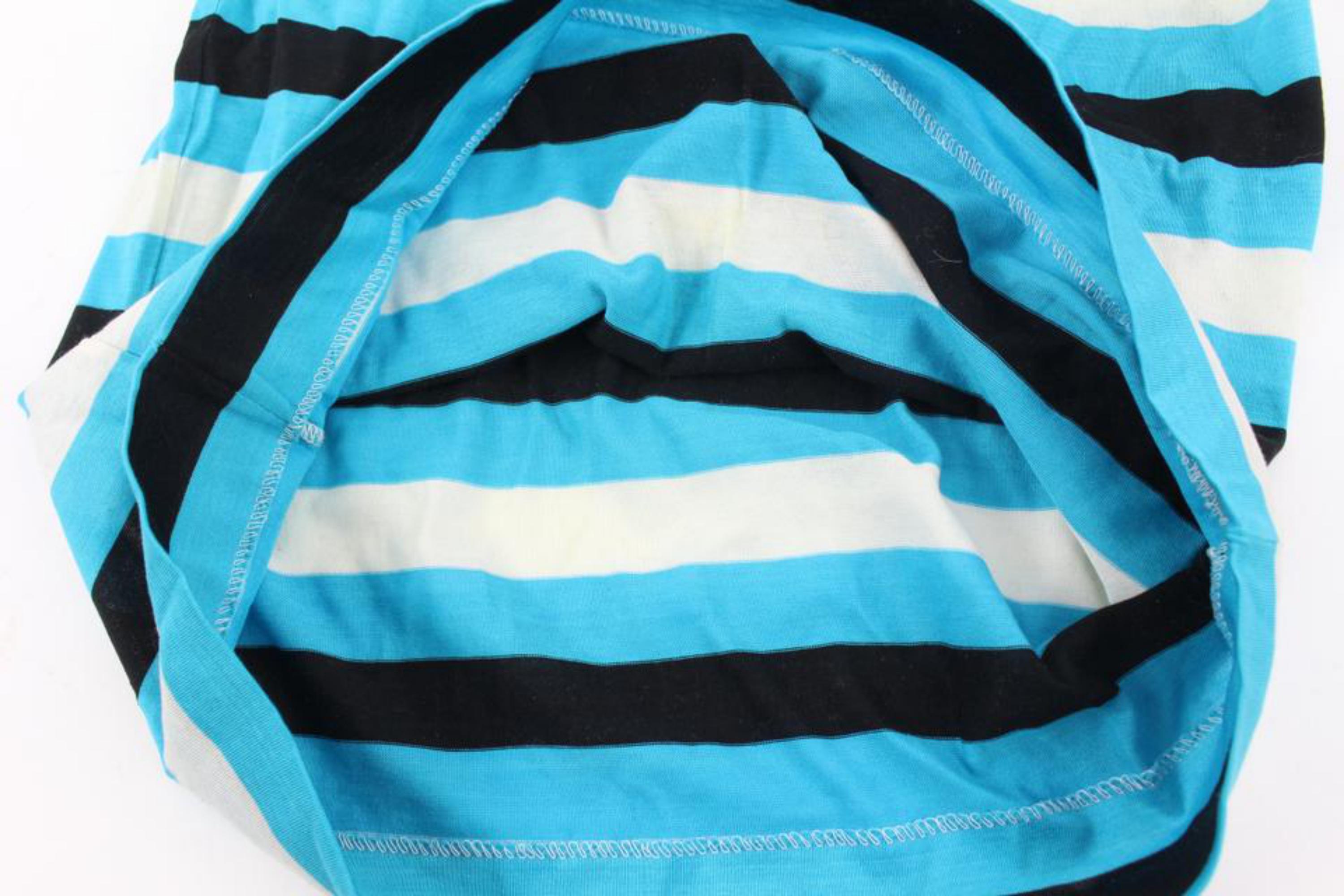 Gucci Rare Vintage Blue Stripe Sleeveless Turtleneck Vest Shirt 114g13 For Sale 5