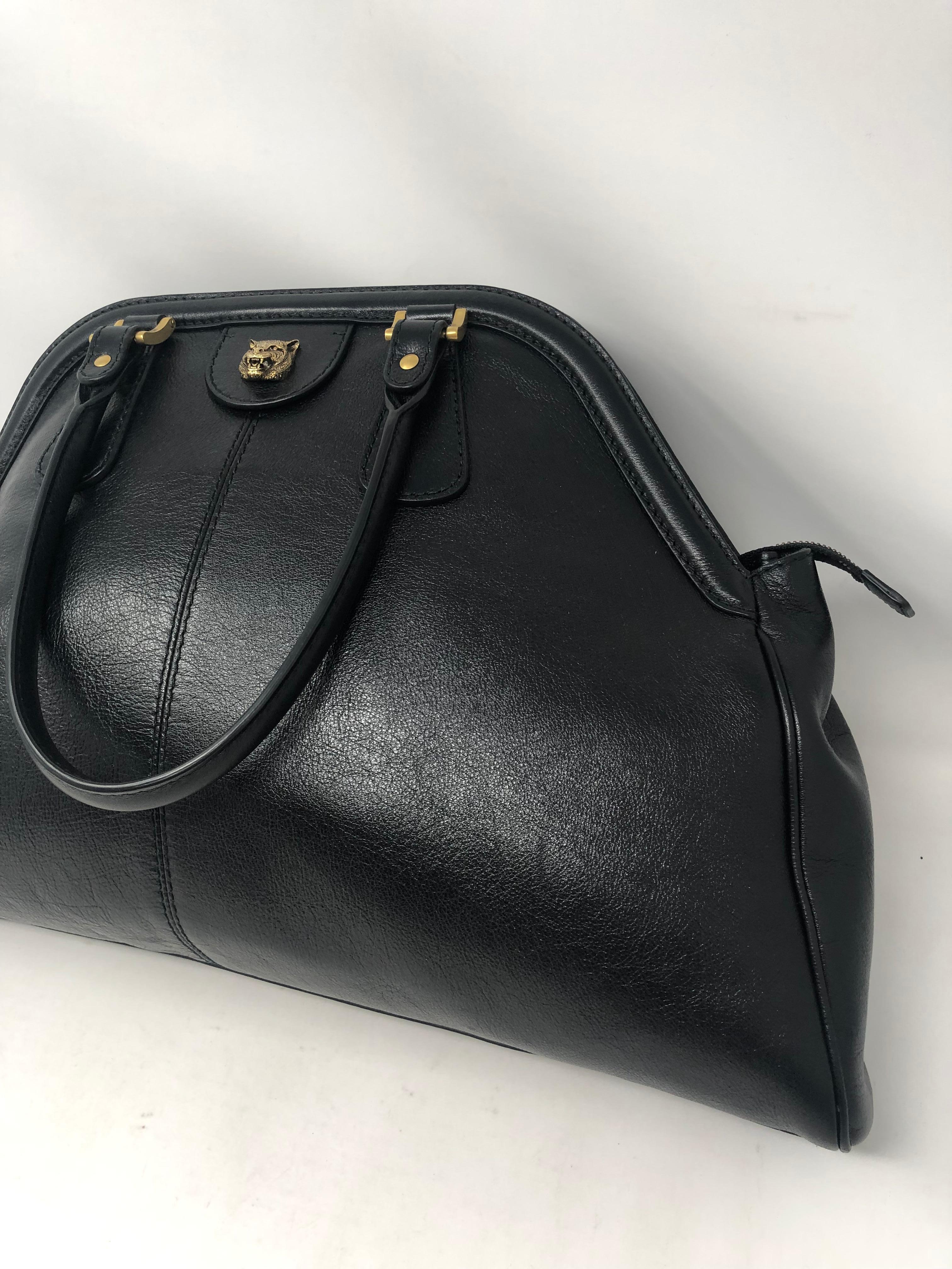 Gucci Re(Belle) Large Black Leather Bag  6