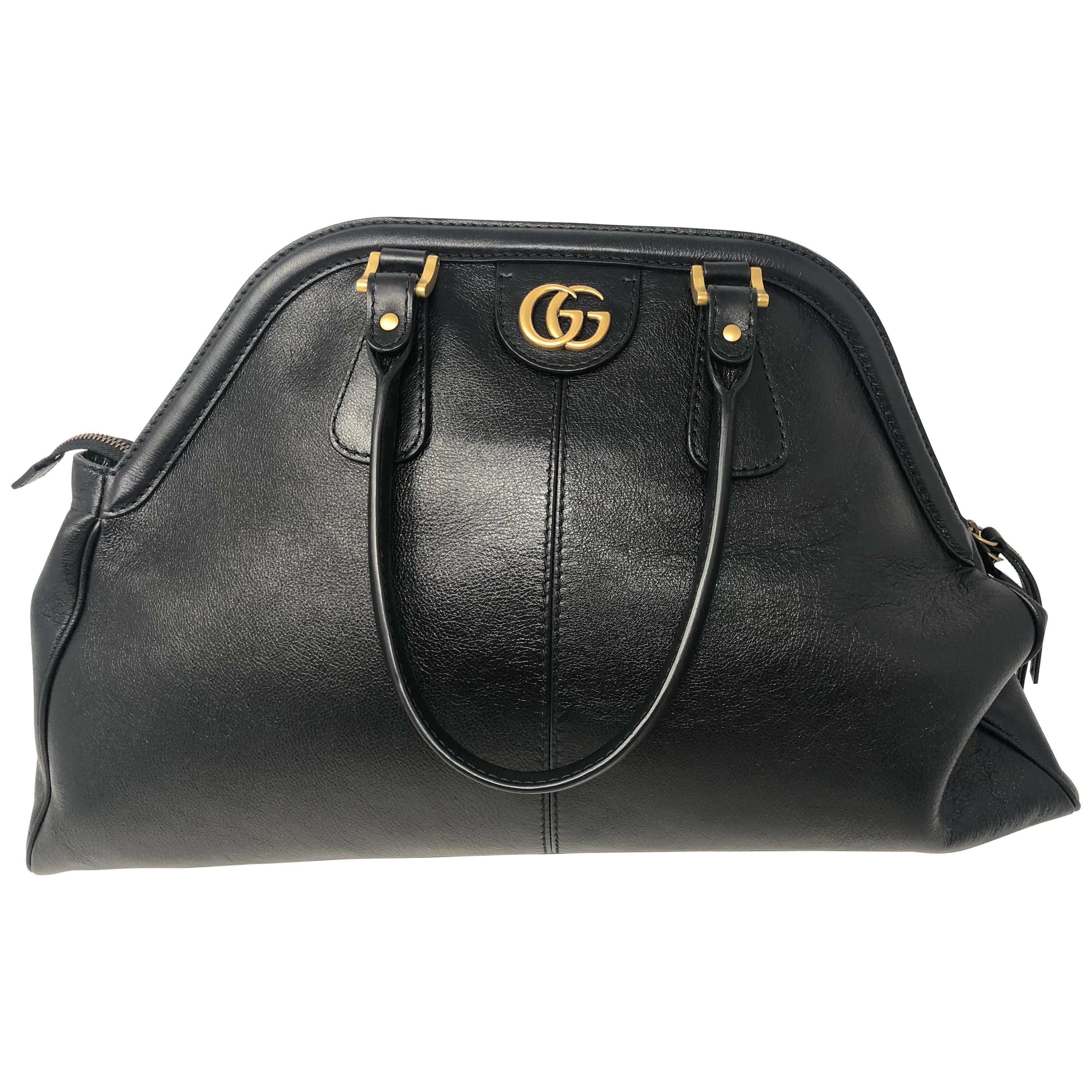 Gucci Re(Belle) Large Black Leather Bag 