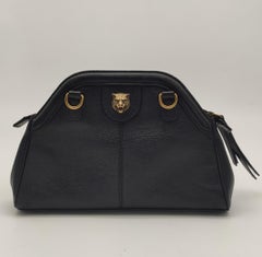 GUCCI Rebelle Shoulder bag in Blue Leather