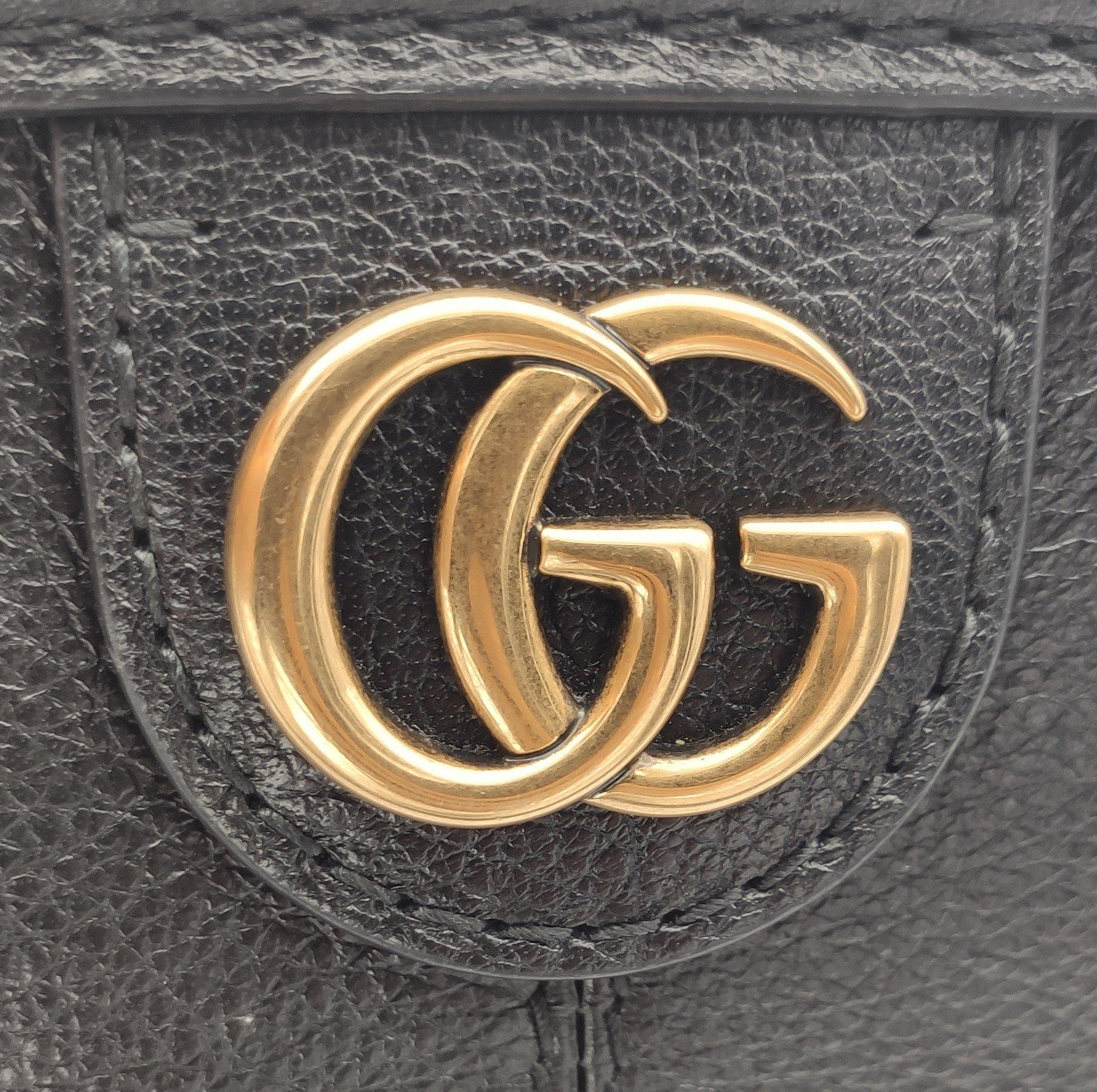 Black GUCCI Rebelle Shoulder bag in Blue Leather