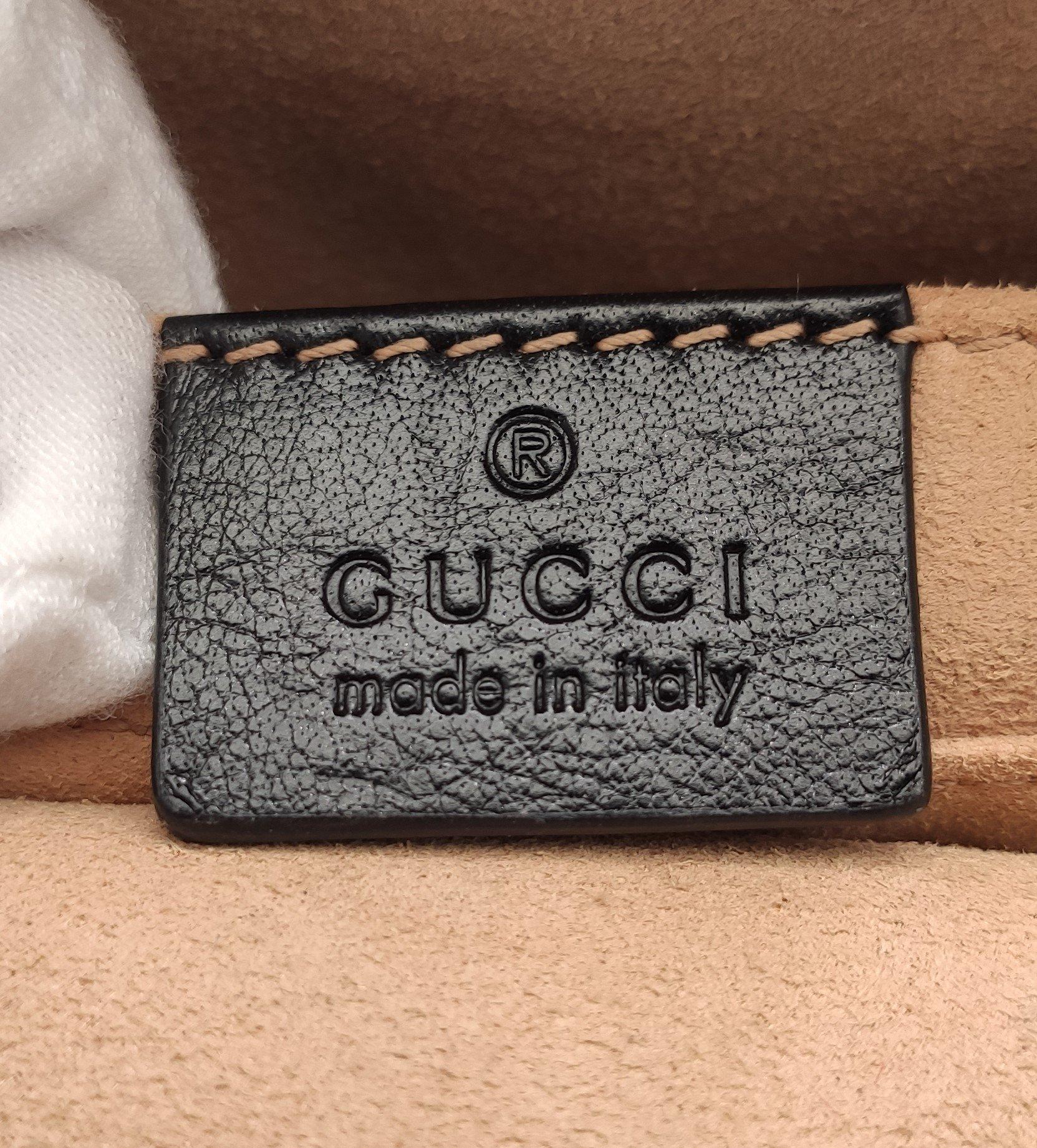 GUCCI Rebelle Shoulder bag in Blue Leather In Excellent Condition In Clichy, FR