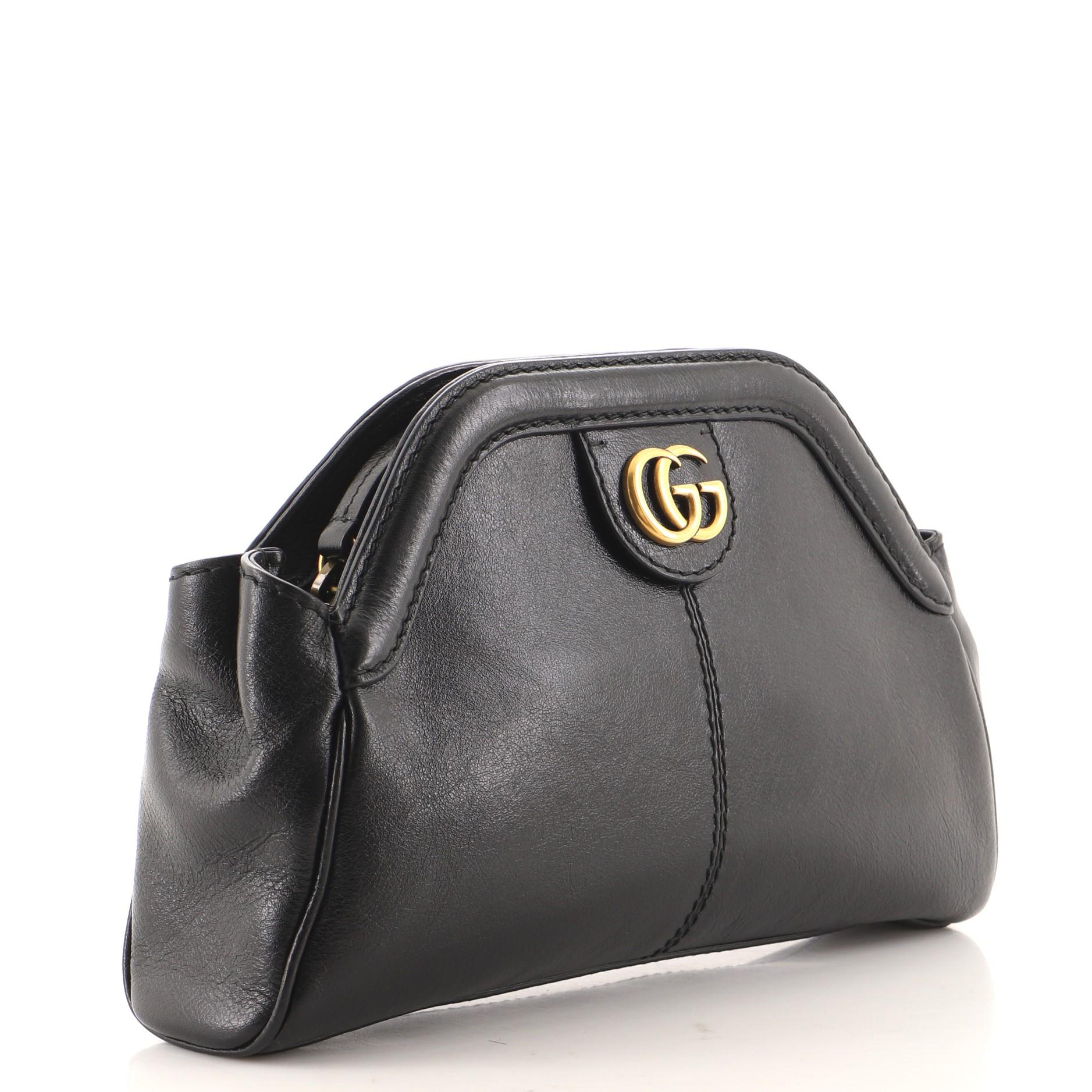 Black Gucci RE(BELLE) Shoulder Bag Leather Small