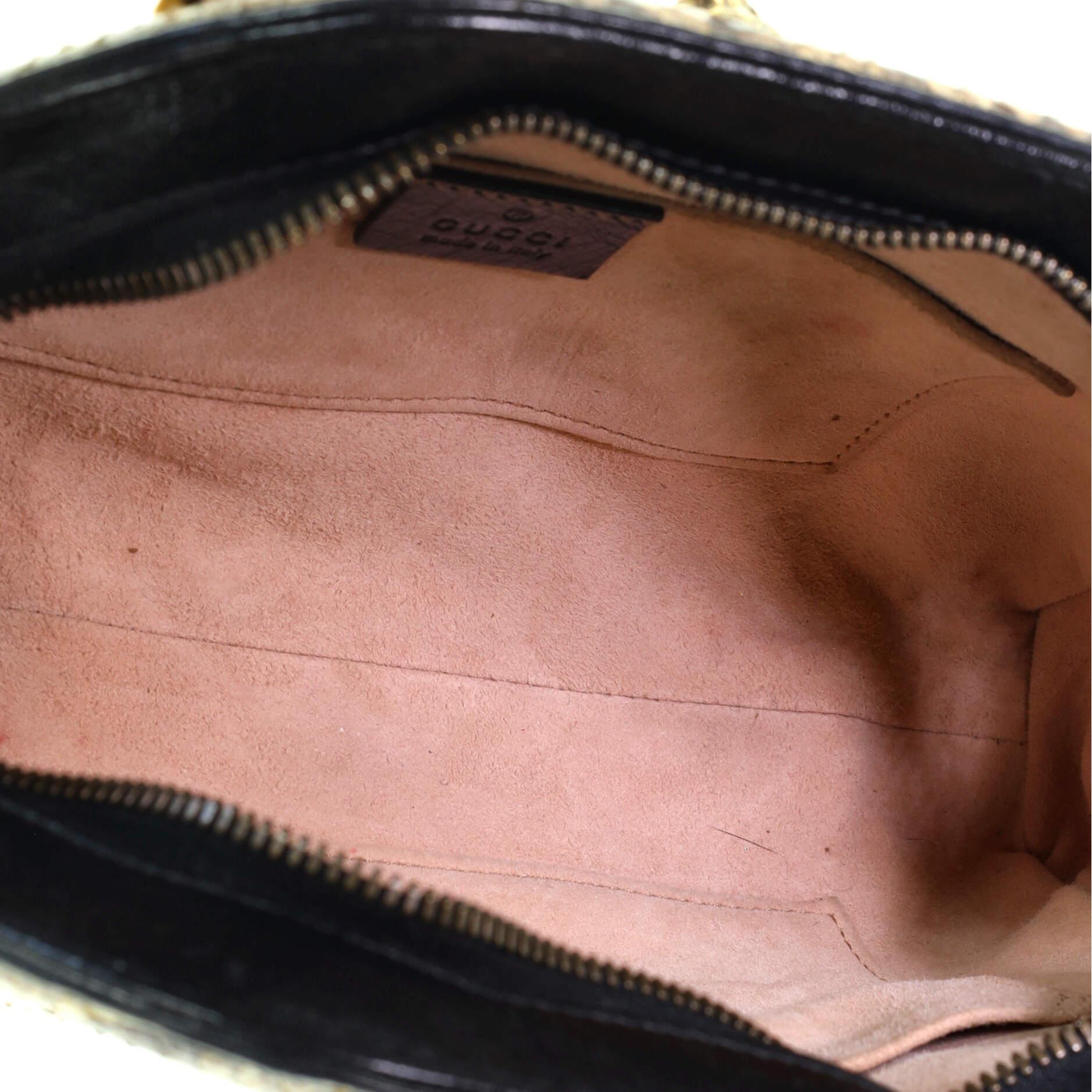 Brown Gucci RE(BELLE) Shoulder Bag Python Small