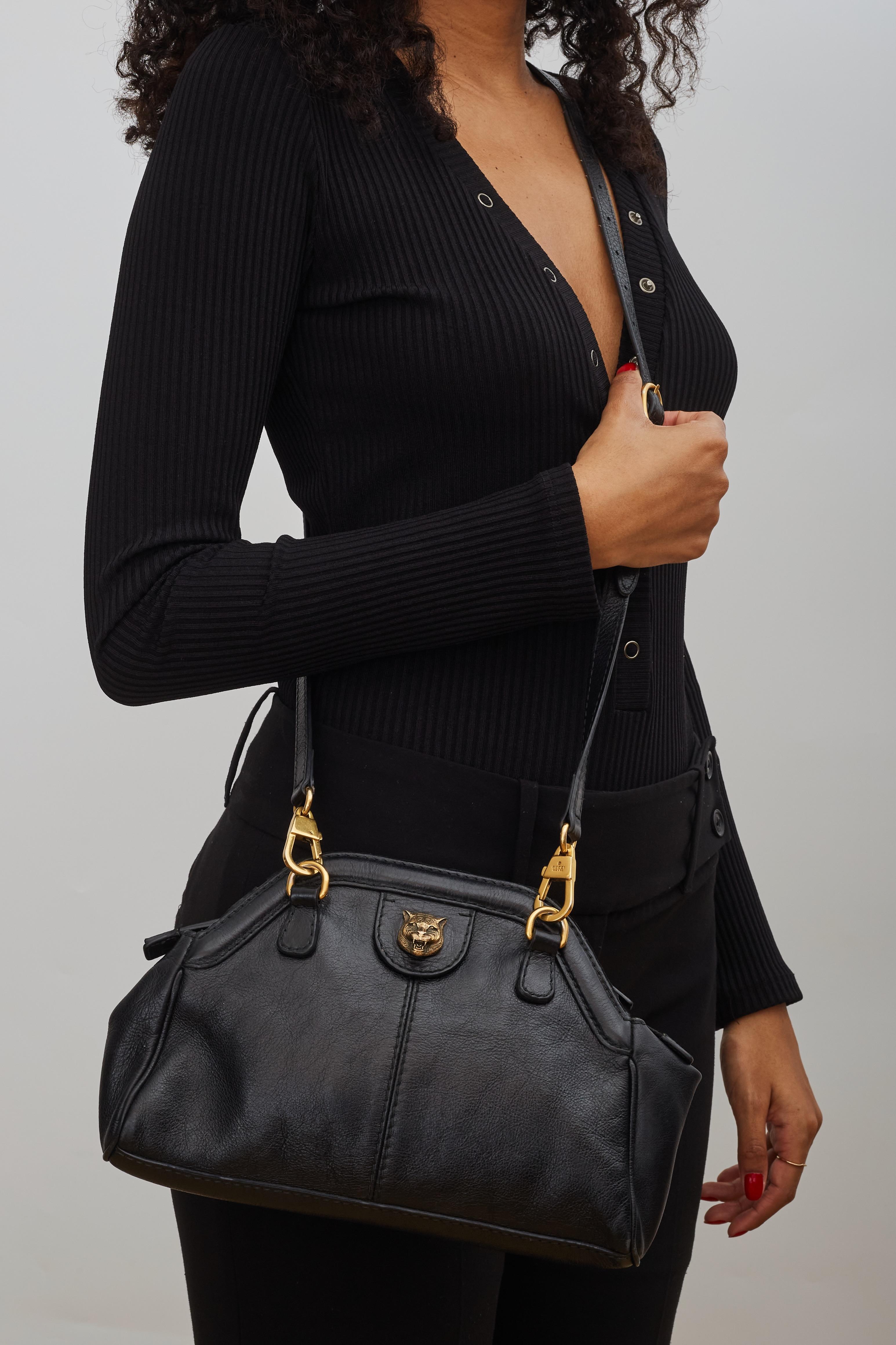 Gucci Rebelle Tiger Head Marmont GG Crossbody Bag Small 6