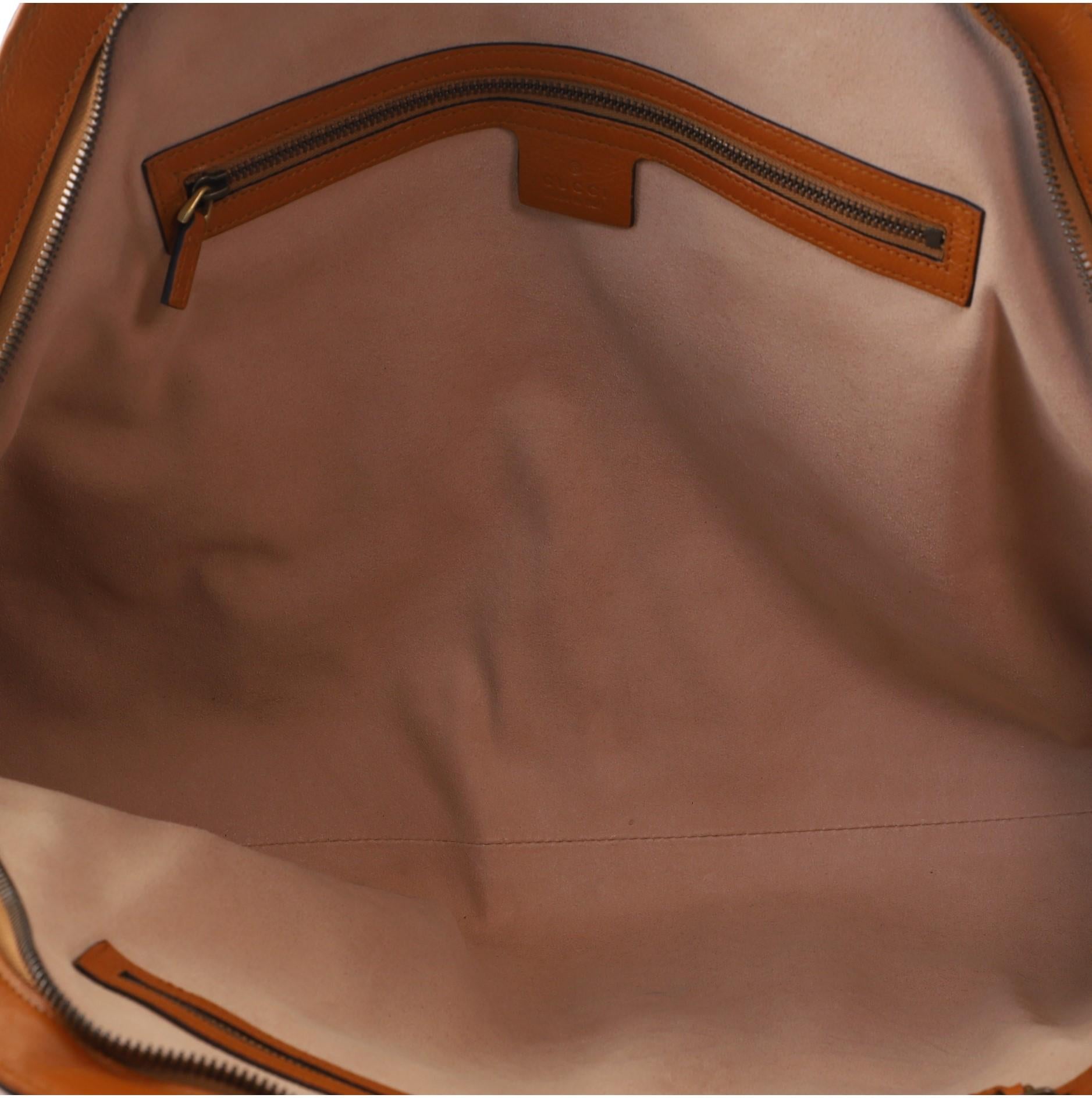 Orange Gucci RE(BELLE) Top Handle Bag Leather Large