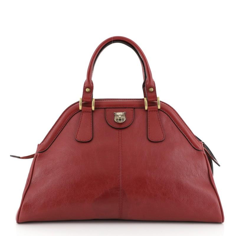 Brown Gucci RE(BELLE) Top Handle Bag Leather Medium