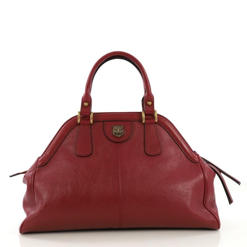 Gucci RE(BELLE) Top Handle Bag Leather Medium In Good Condition In NY, NY