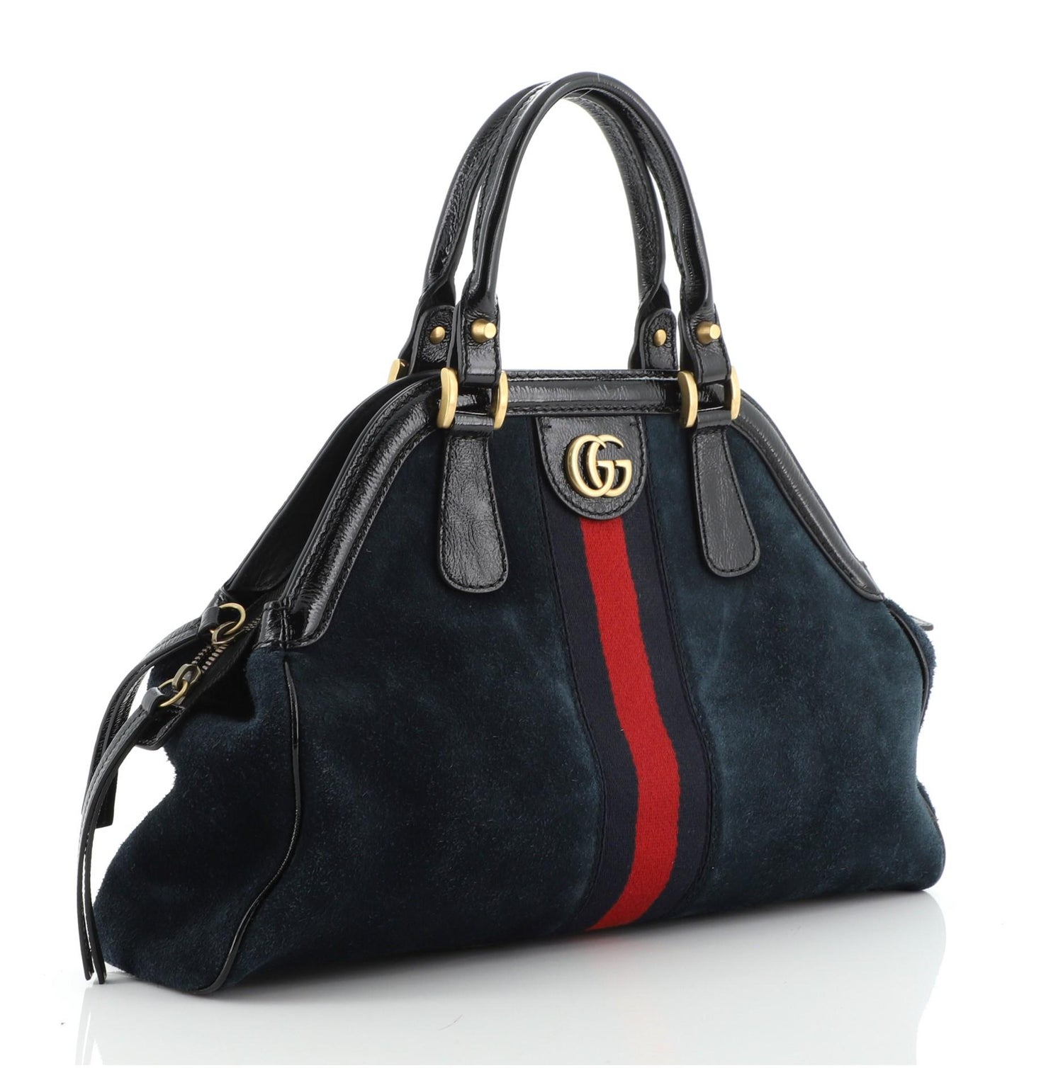 Gucci RE(BELLE) Top Handle Bag Suede Medium at 1stDibs