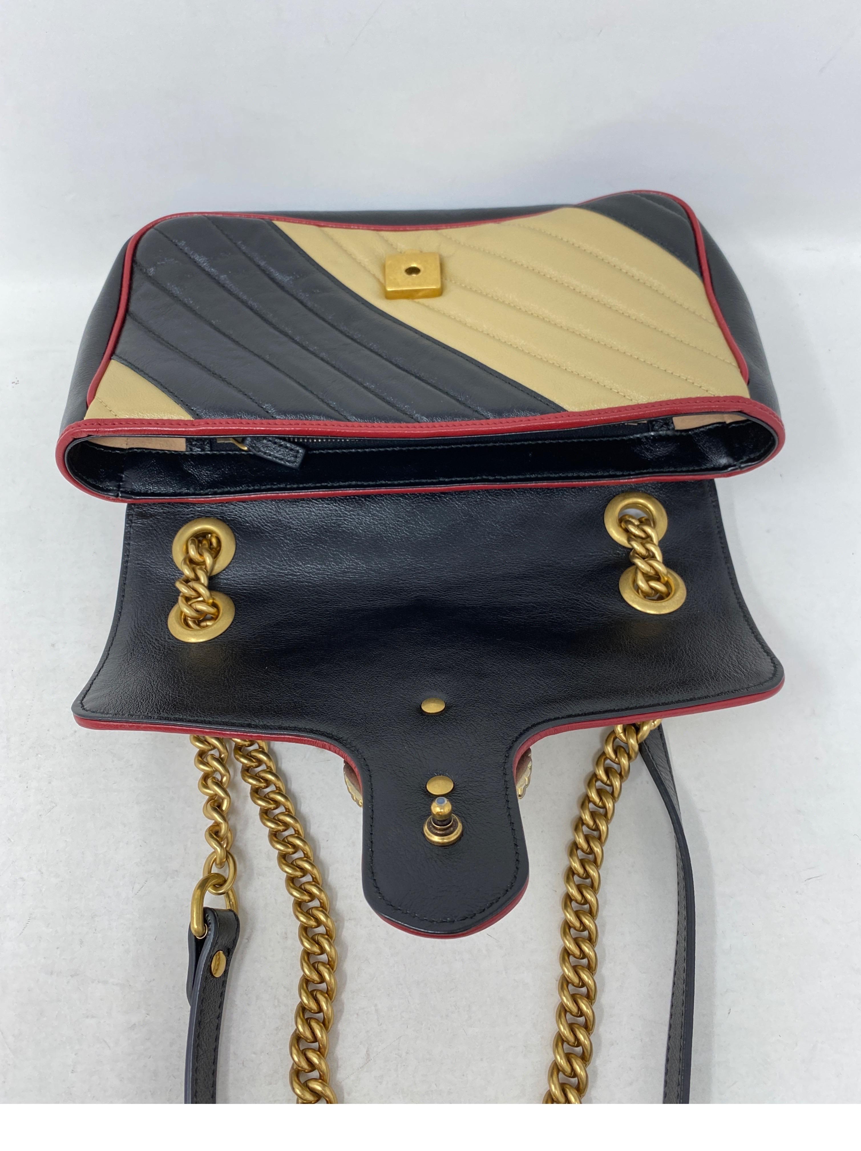 Gucci Red and Black Marmont Bag  9