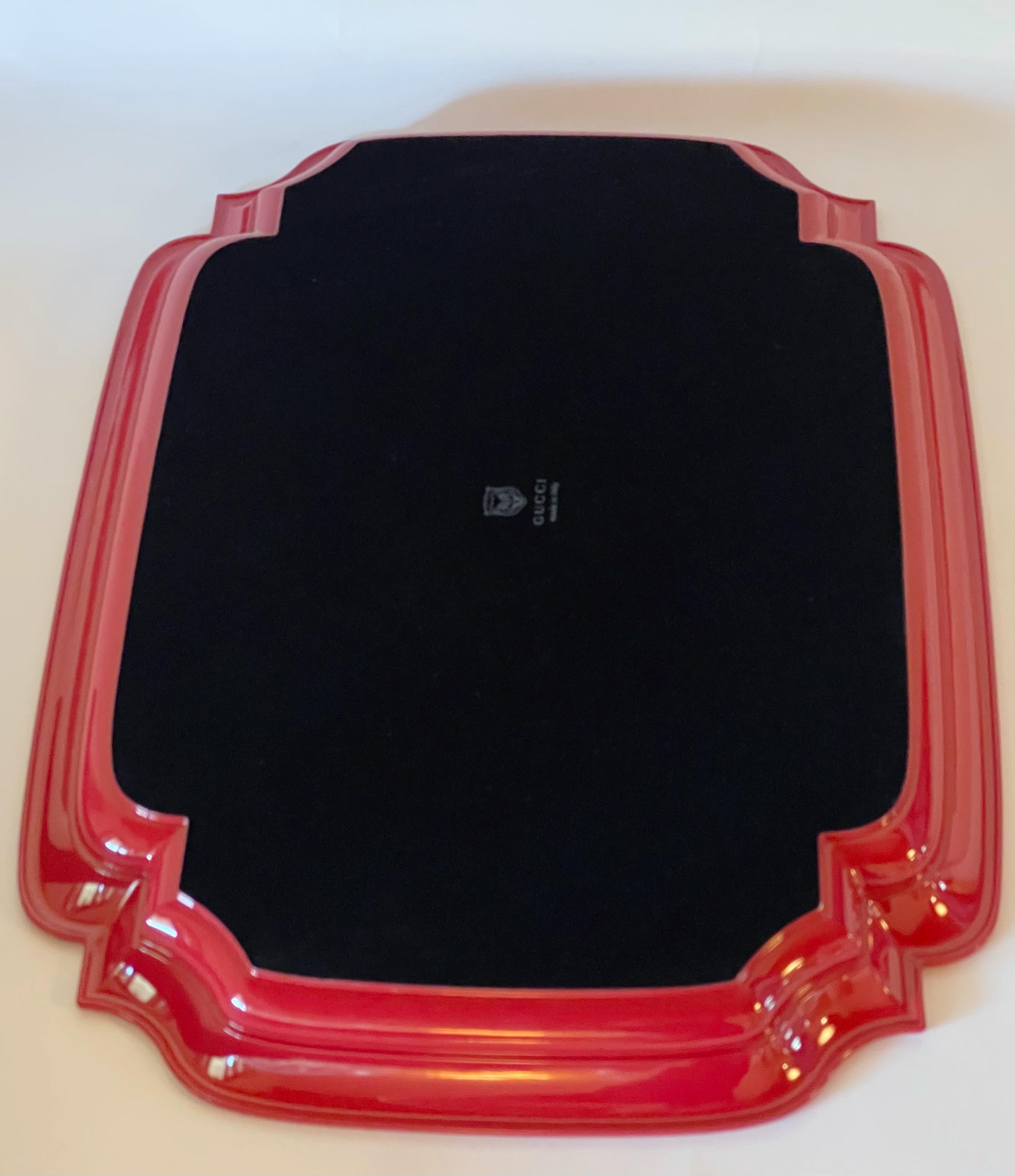 Gucci Red and Black Snake Tray 1