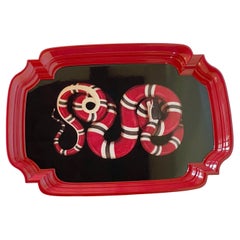 Gucci Red and Black Snake Tray