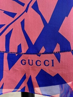 Gucci red and blue nature caftan
