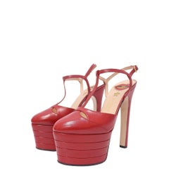 Gucci Red Angel Platform Pumps Size EU 36