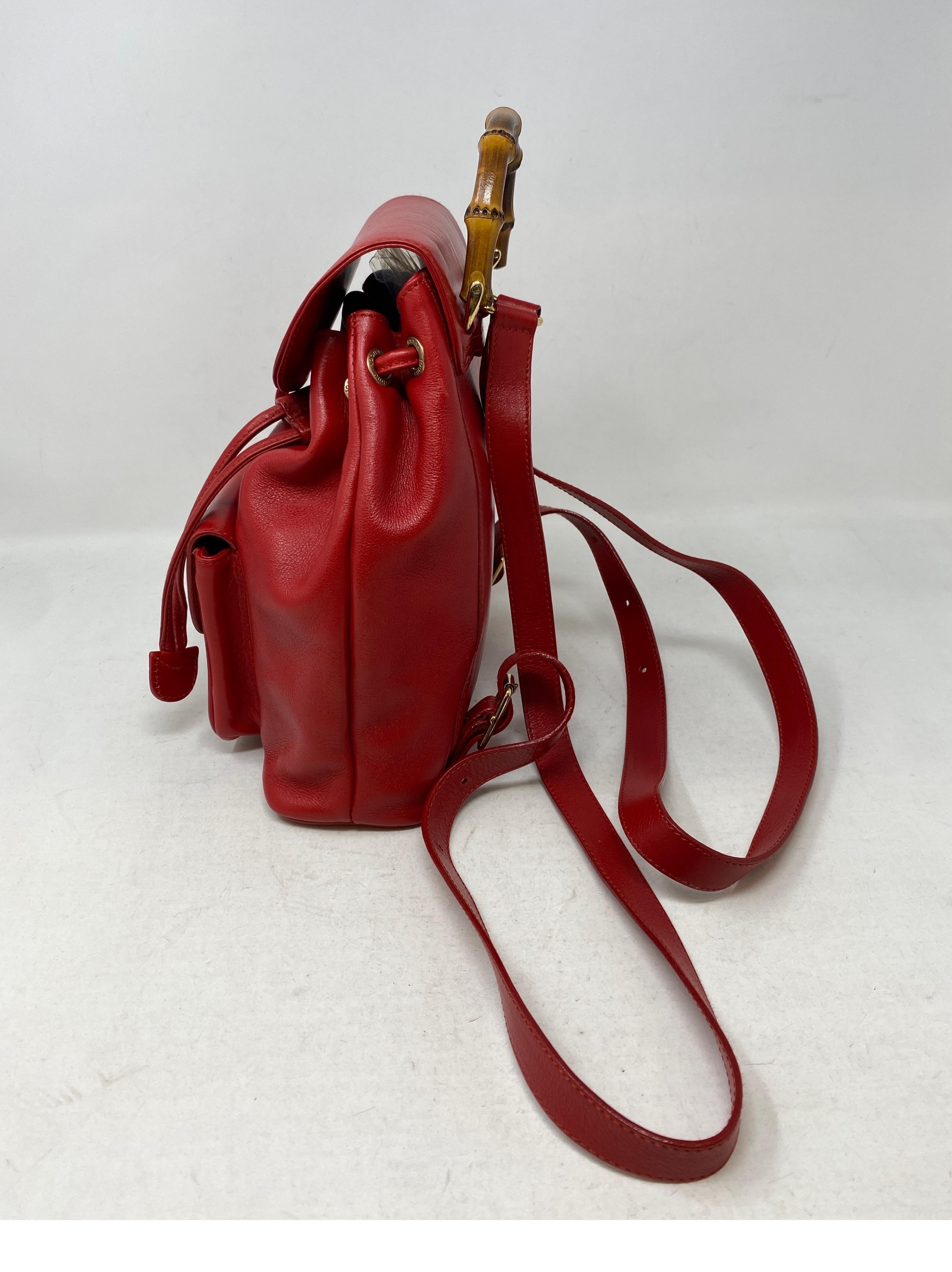 Gucci Red Backpack In Excellent Condition In Athens, GA