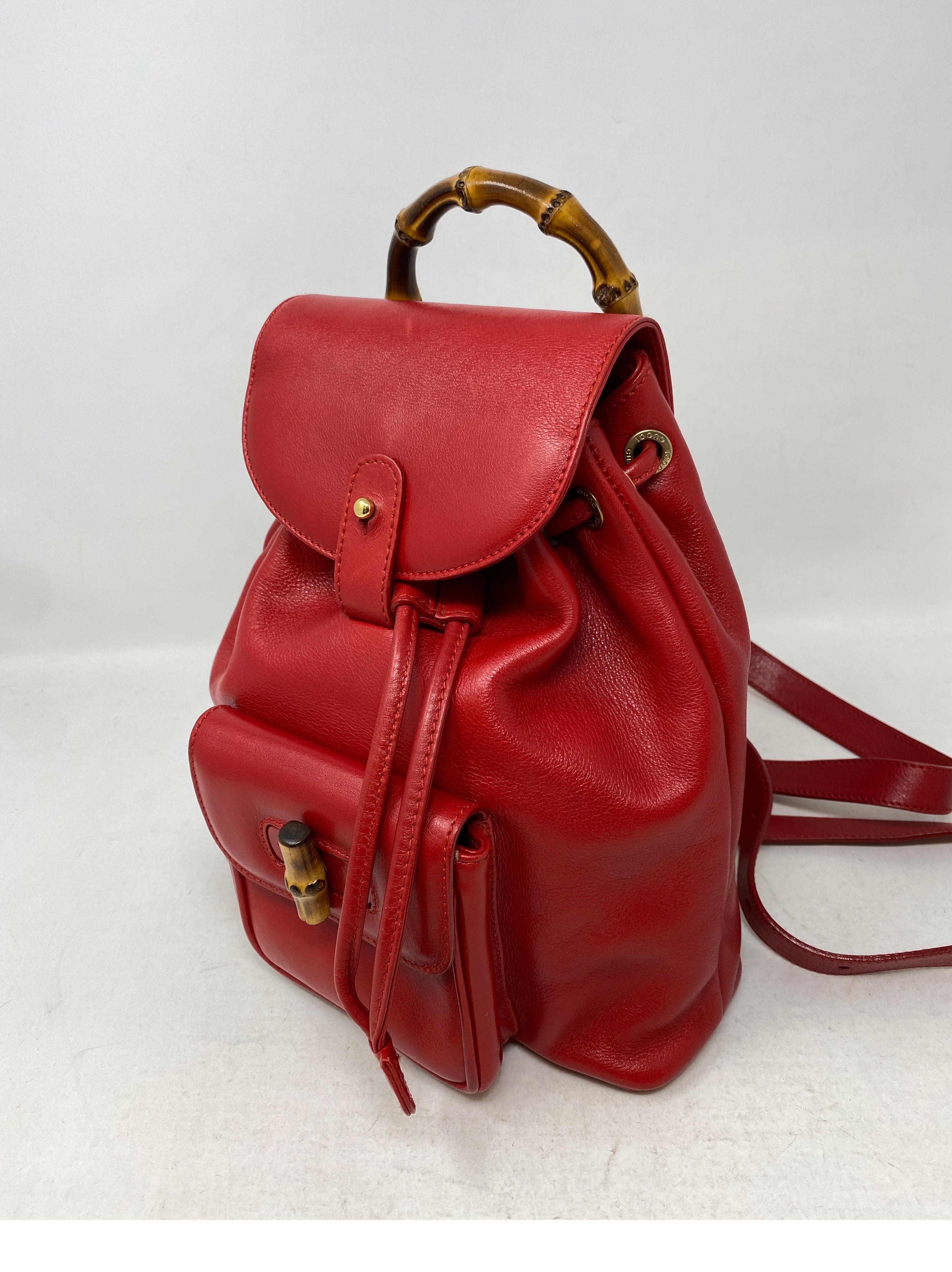 Gucci Red Backpack 1