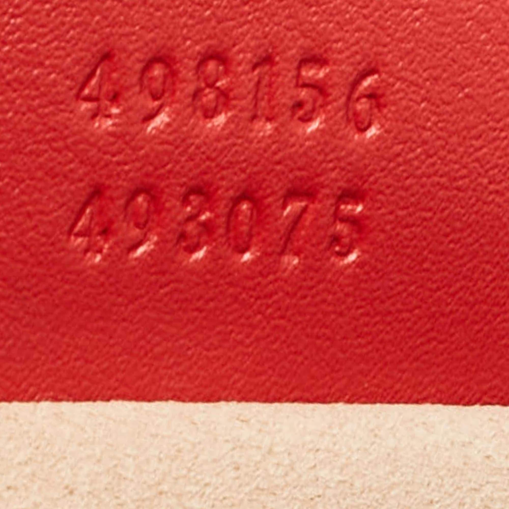 Gucci Red/Beige GG Supreme Canvas Apple Print Small Padlock Shoulder Bag 4