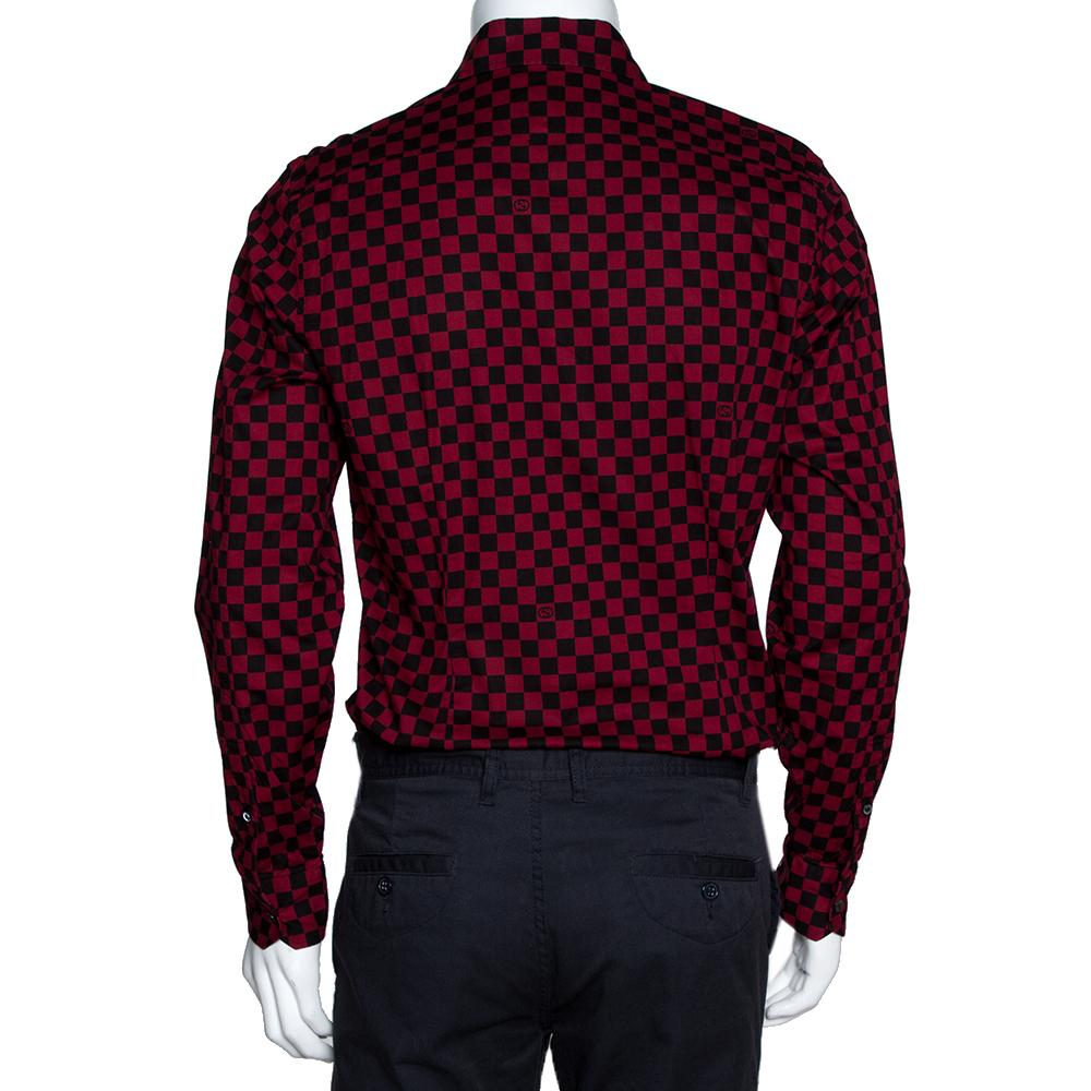gucci red and black shirt